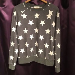 Star crew neck sweater